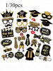 30pcs Graduation Photo Prop Set, Black & Gold Photography Studio Decor, Including 2026 Graduation Decorations With Stands, Suitable For High School And College Graduation Party Decorations And Supplies